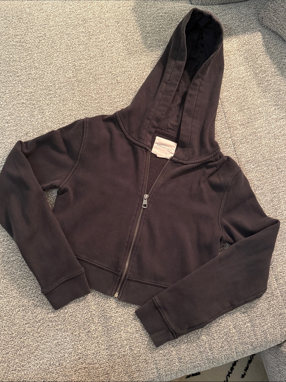 American Eagle Outfitters Black Zip-Up Hoodie